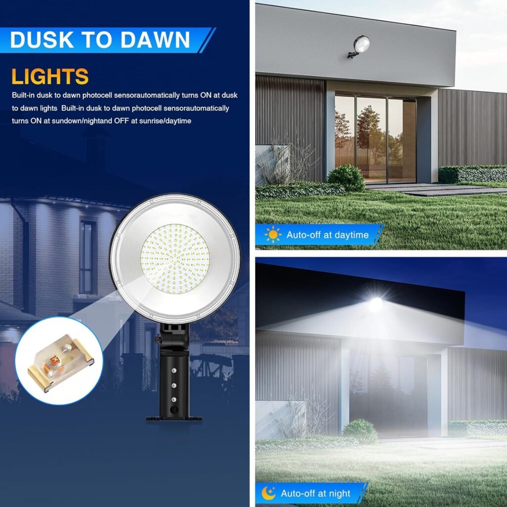 StarMoitic LED Barn Light, 150W 20000LM Dusk to Dawn Outdoor Lighting, IP66 Waterproof, 150° Angle Adjustable Bright Outdoor Street Light, for Garden, Garages, Attics, Patios, and Barns