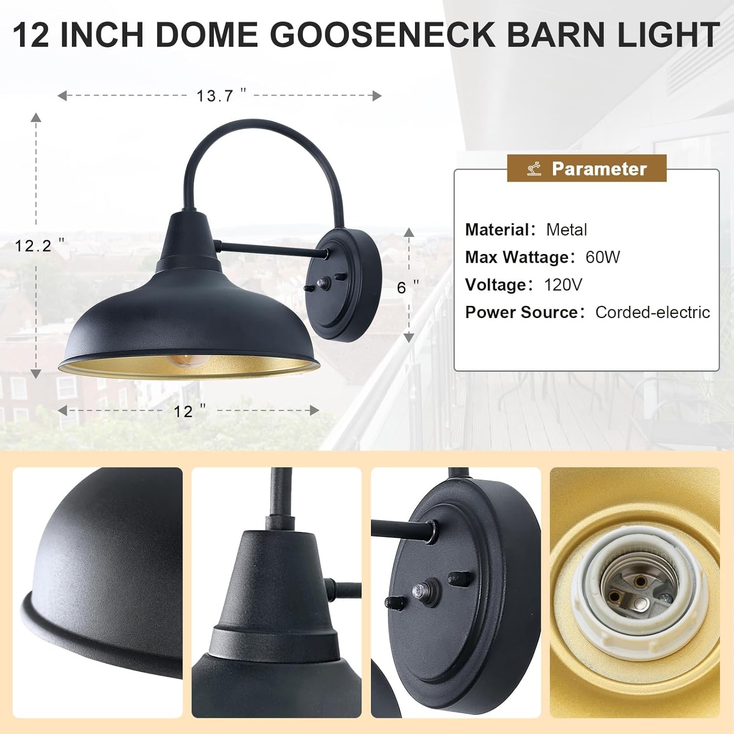 12in Outdoor Gooseneck Barn Light Review